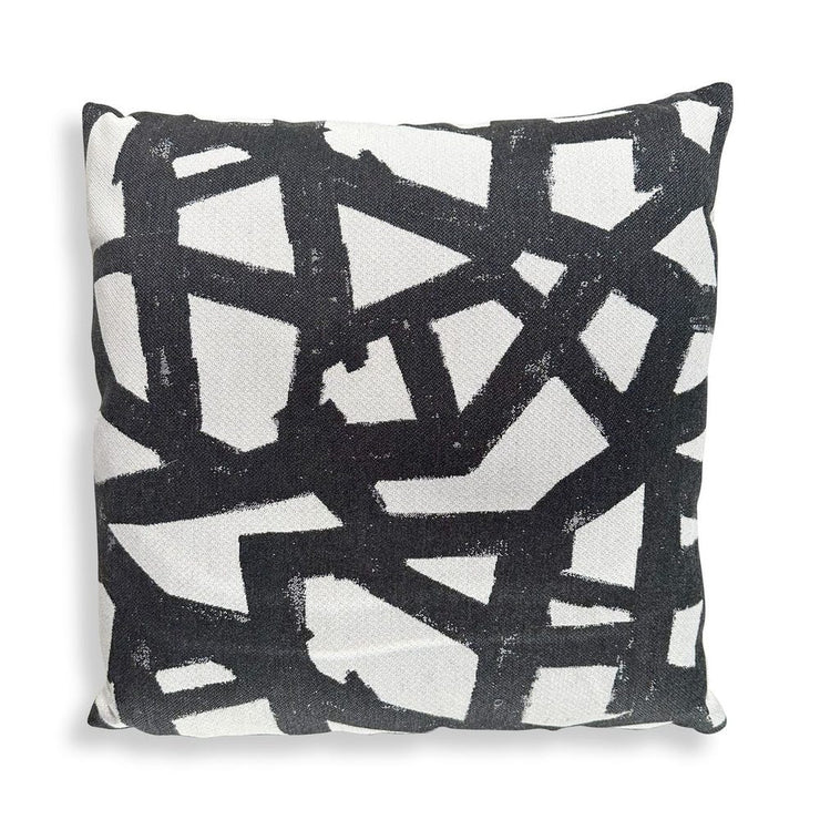 Uttermost Draft Onyx Abstract Sunbrella Fabric Outdoor Pillow ~ 20 x 20