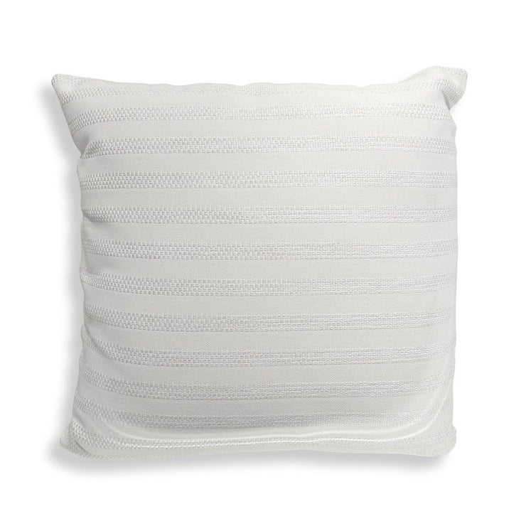 Uttermost Basket Stripe Ivory Sunbrella Fabric Outdoor Pillow 20 x 20