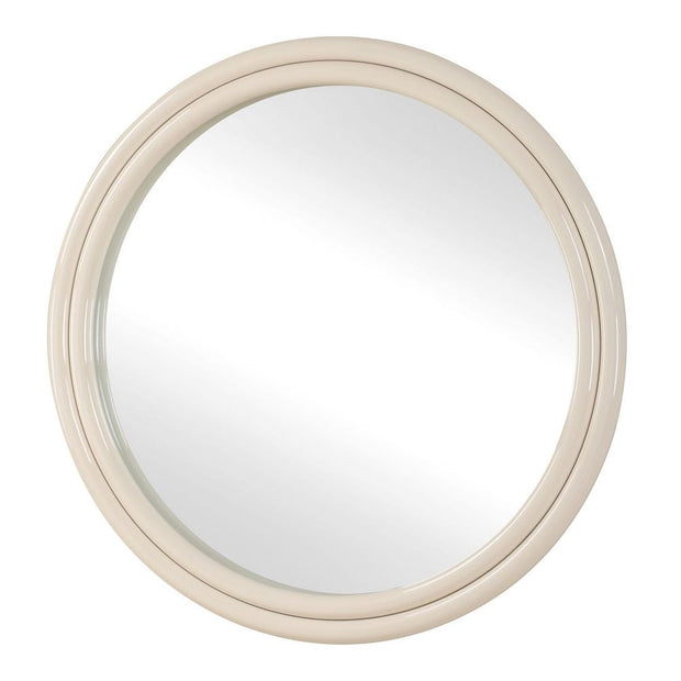 Uttermost Florian High Gloss Warm White Round Iron Mirror