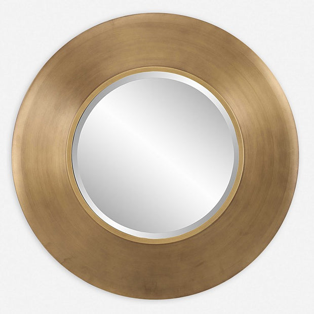 Uttermost Contessa Antiqued Gold Round Mirror