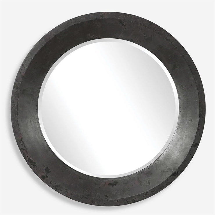 Uttermost Frazier Dark Gray Charcoal Round Mirror