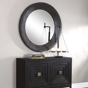 Uttermost Frazier Dark Gray Charcoal Round Mirror