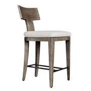 Uttermost Cellini Weathered Gray Mahogany Outdoor Counter Stool