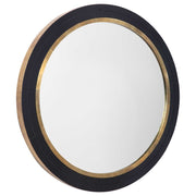 Uttermost Nayla Black and Antique Brass Round Mirror