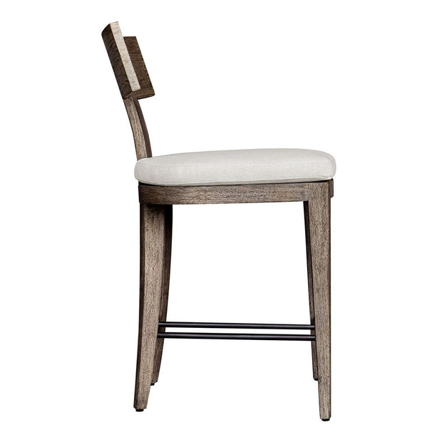 Uttermost Cellini Weathered Gray Mahogany Outdoor Counter Stool