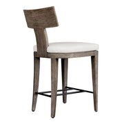 Uttermost Cellini Weathered Gray Mahogany Outdoor Counter Stool