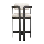 Uttermost Kalmar Warm White Upholstered Outdoor Java Black Counter Stool