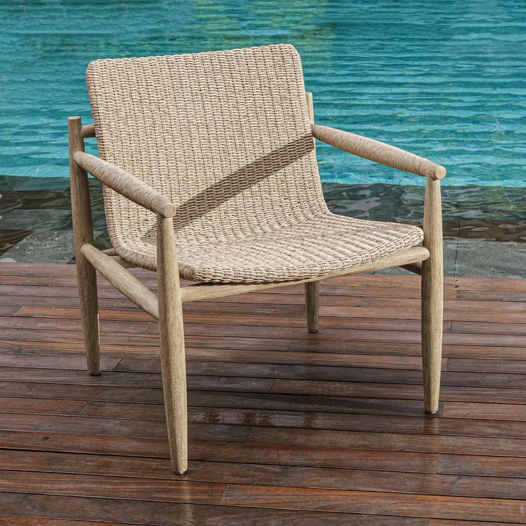 Uttermost Sumba Light Gray All Weather Wicker Outdoor Lounge Chair