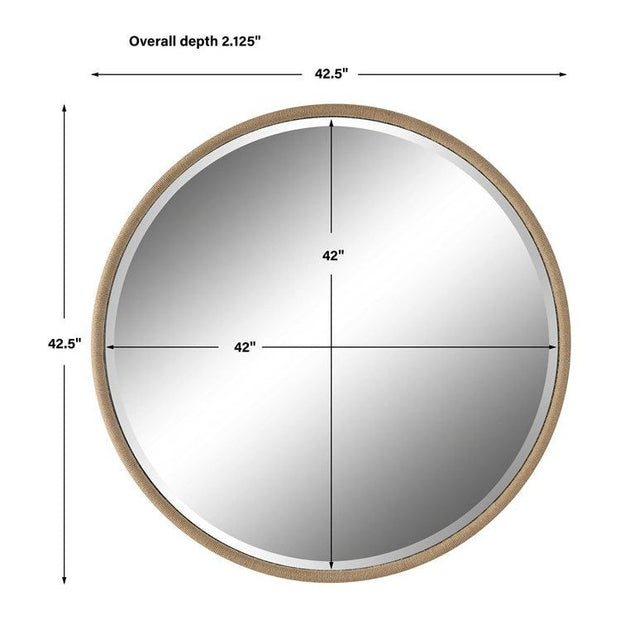 Uttermost Ranchero Natural Braided Rope Round Mirror