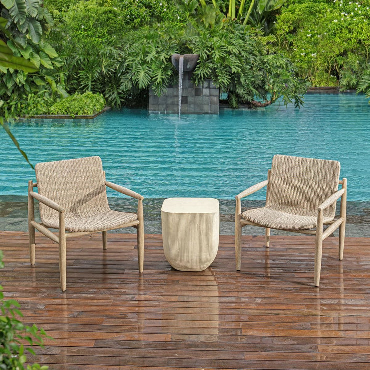 Uttermost Sumba Light Gray All Weather Wicker Outdoor Lounge Chair