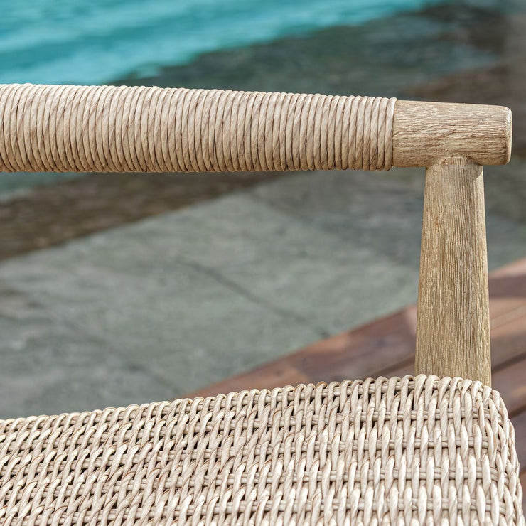 Uttermost Sumba Light Gray All Weather Wicker Outdoor Lounge Chair