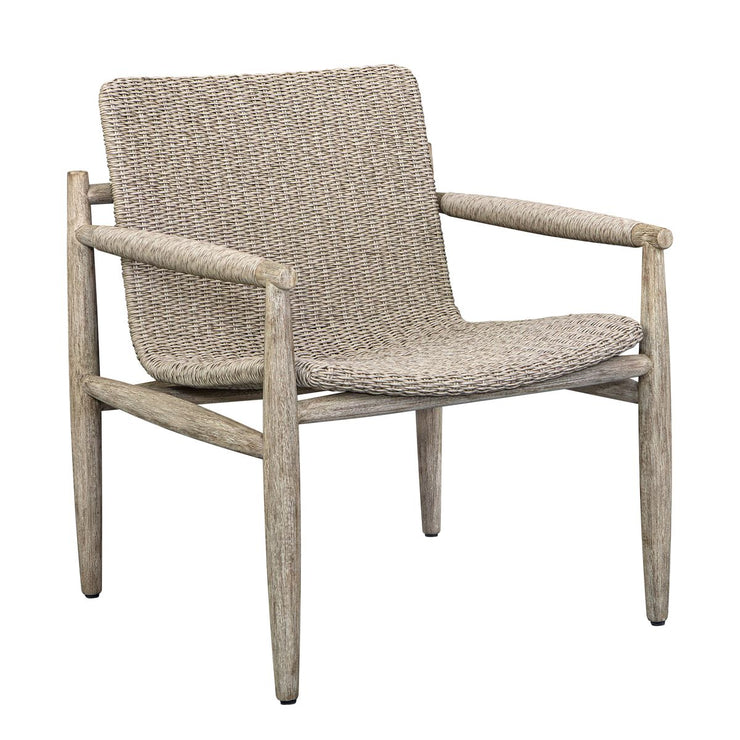 Uttermost Sumba Light Gray All Weather Wicker Outdoor Lounge Chair