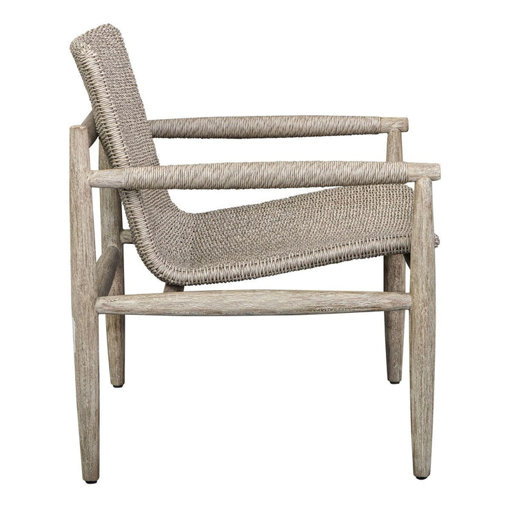 Uttermost Sumba Light Gray All Weather Wicker Outdoor Lounge Chair