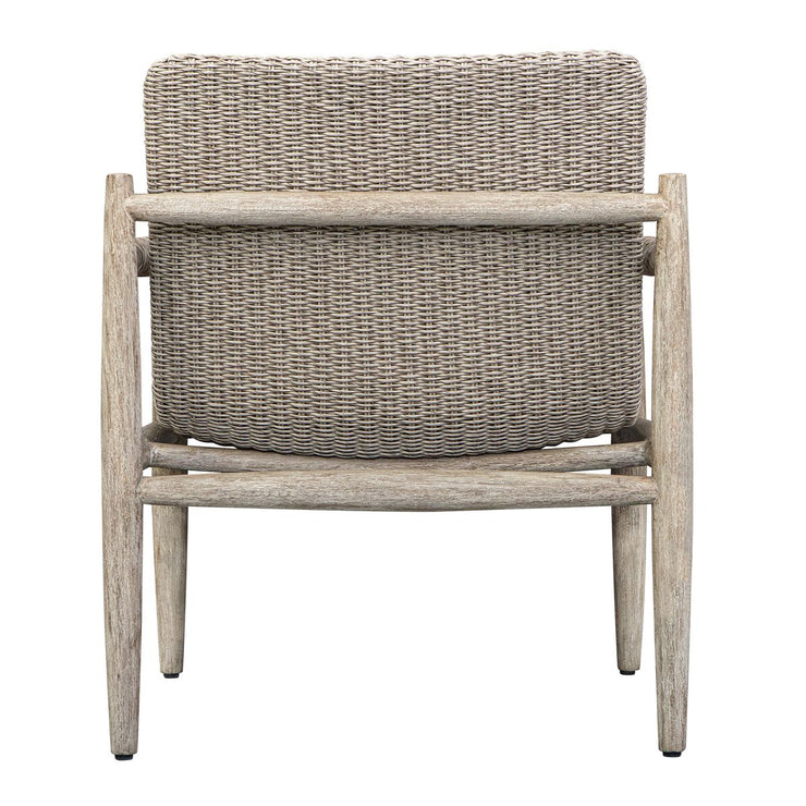 Uttermost Sumba Light Gray All Weather Wicker Outdoor Lounge Chair