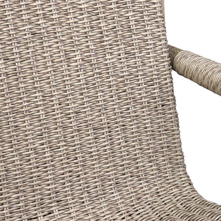 Uttermost Sumba Light Gray All Weather Wicker Outdoor Lounge Chair