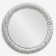 Uttermost Mariner White Woven Rattan Round Mirror