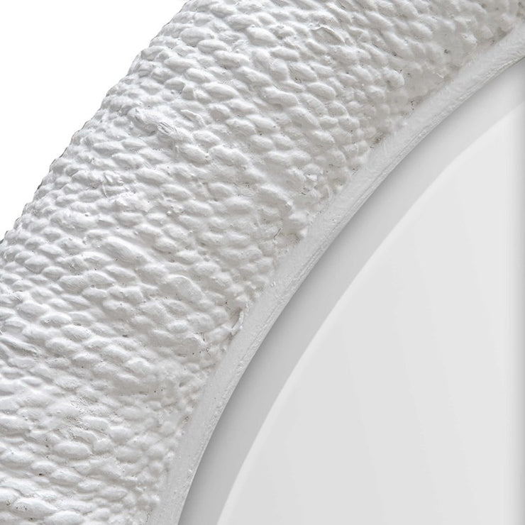 Uttermost Mariner White Woven Rattan Round Mirror