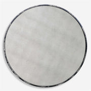 Uttermost Junius Rustic Black Round Mirror