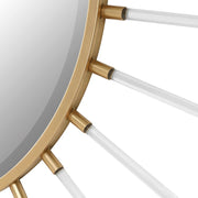 Uttermost Oracle Metallic Gold Leaf and Acrylic Round Mirror