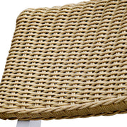 Uttermost Calbas Honey All Weather Wicker Outdoor Bar Stool With White Frame