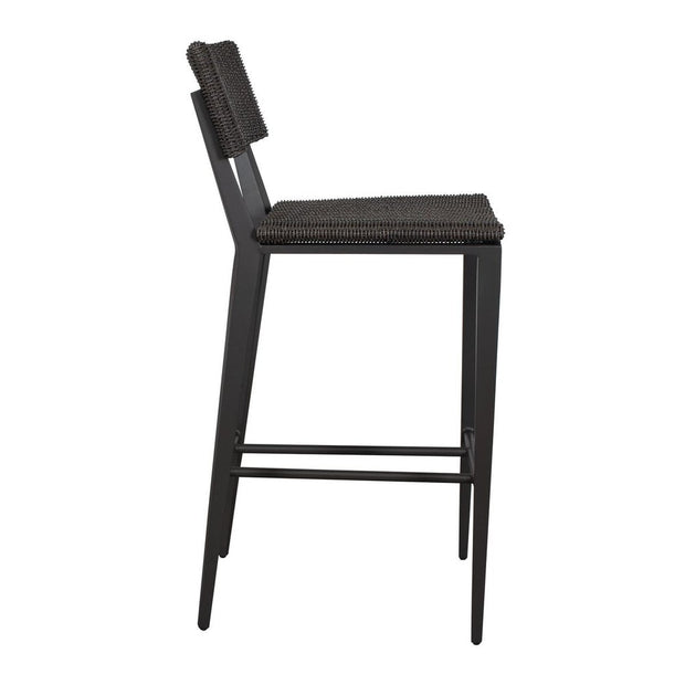 Uttermost Calbas Java Black Outdoor Bar Stool