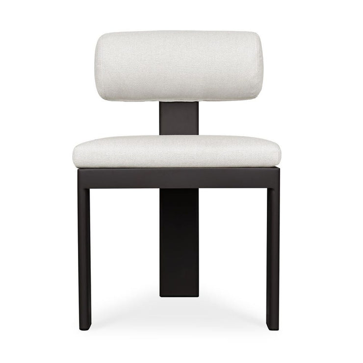 Uttermost Bolster Back Oyster White Upholstered Outdoor Dining Chair