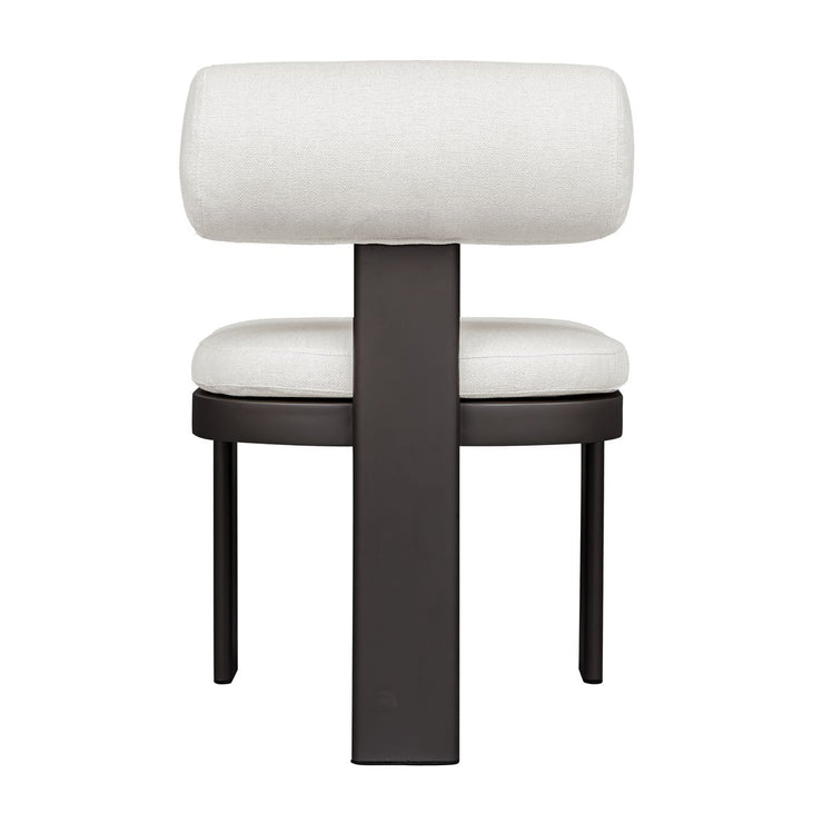 Uttermost Bolster Back Oyster White Upholstered Outdoor Dining Chair