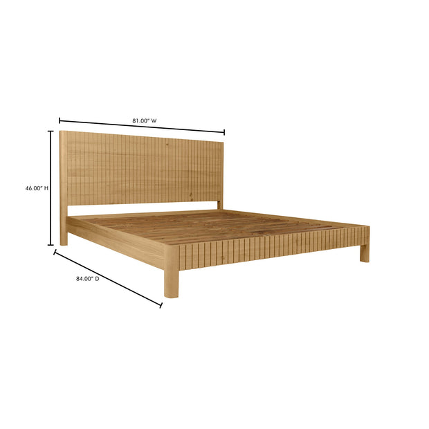 Moe's Home Collection Povera Natural Oak King Bed