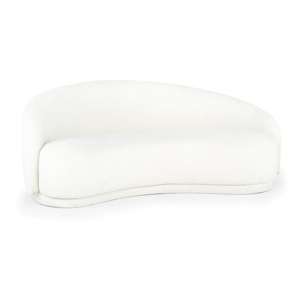 Moe's Home Collection Excelsior Cream Boucle Curved Sofa