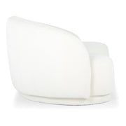 Moe's Home Collection Excelsior Cream Boucle Curved Sofa