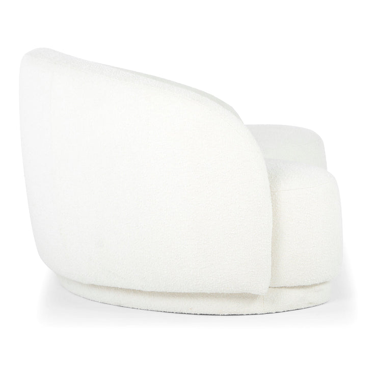 Moe's Home Collection Excelsior Cream Boucle Curved Sofa