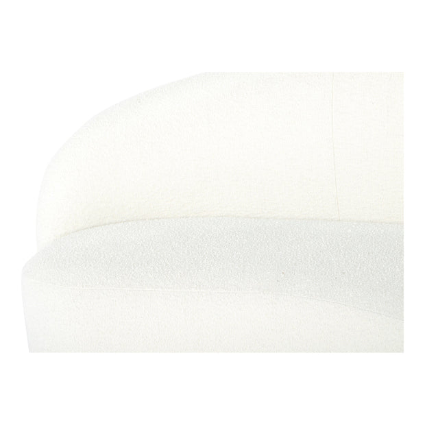 Moe's Home Collection Excelsior Cream Boucle Curved Sofa