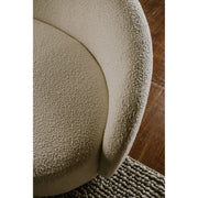 Moe's Home Collection Excelsior Cream Boucle Curved Sofa