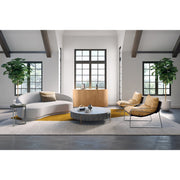 Moe's Home Collection Excelsior Cream Boucle Curved Sofa