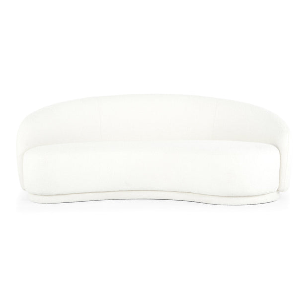 Moe's Home Collection Excelsior Cream Boucle Curved Sofa