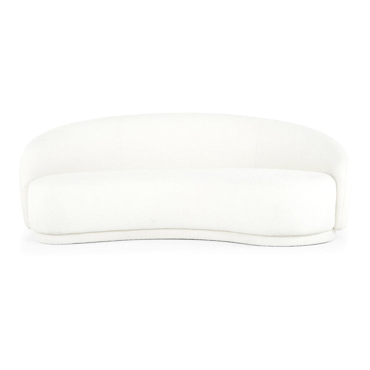 Moe's Home Collection Excelsior Cream Boucle Curved Sofa