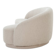 Moe's Home Collection Excelsior Shiitake Beige Boucle Curved Sofa