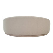 Moe's Home Collection Excelsior Shiitake Beige Boucle Curved Sofa