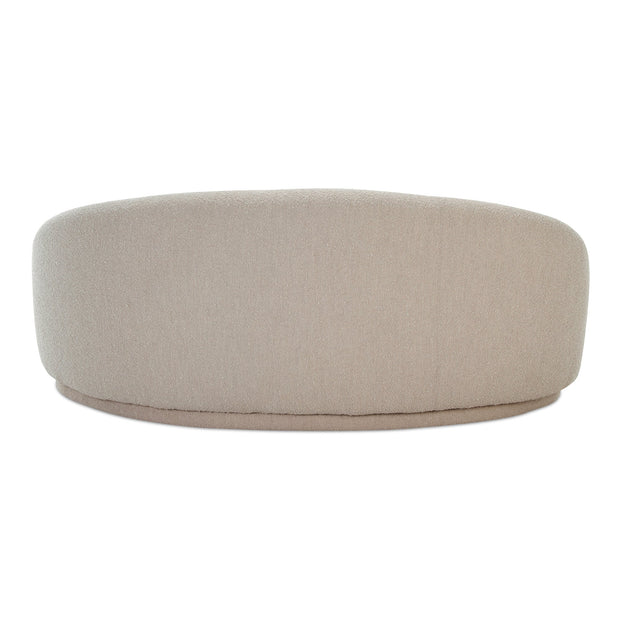 Moe's Home Collection Excelsior Shiitake Beige Boucle Curved Sofa