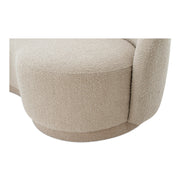 Moe's Home Collection Excelsior Shiitake Beige Boucle Curved Sofa