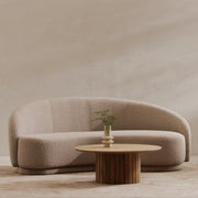 Moe's Home Collection Excelsior Shiitake Beige Boucle Curved Sofa