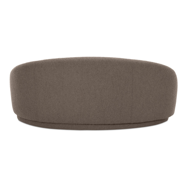 Moe's Home Collection Excelsior Warm Taupe Boucle Curved Sofa