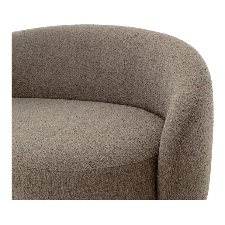 Moe's Home Collection Excelsior Warm Taupe Boucle Curved Sofa