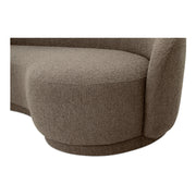 Moe's Home Collection Excelsior Warm Taupe Boucle Curved Sofa