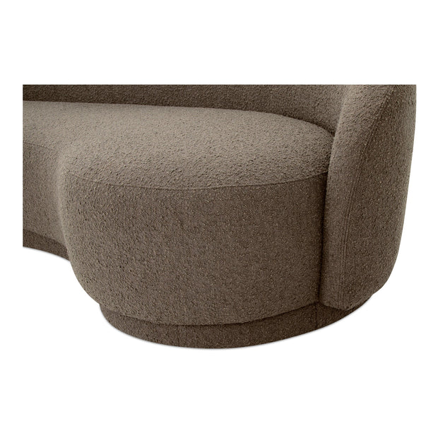 Moe's Home Collection Excelsior Warm Taupe Boucle Curved Sofa