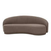 Moe's Home Collection Excelsior Warm Taupe Boucle Curved Sofa