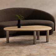 Moe's Home Collection Excelsior Warm Taupe Boucle Curved Sofa