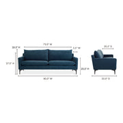Moe's Home Collection Paris Blue Sofa