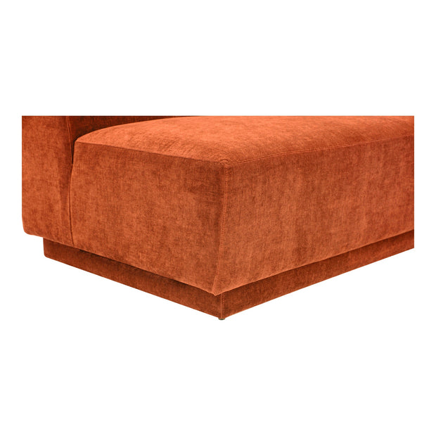 Moe's Home Collection Yoon Red 2 Seat Sofa Right-Facing