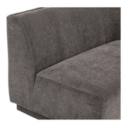 Moe's Home Collection Yoon Grey 2 Seat Sofa Right-Facing